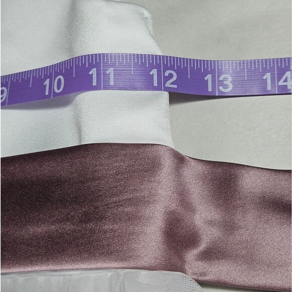 David's Bridal White Layered Tulle Back Bow Flower Girl Communion Party Dress - Picture 11 of 12